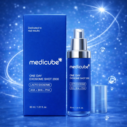 Medicube One Day Exosome Shot 2000 Serum – سيروم الإكسوسوم لتجديد البشرة وتقشيرها بلطف